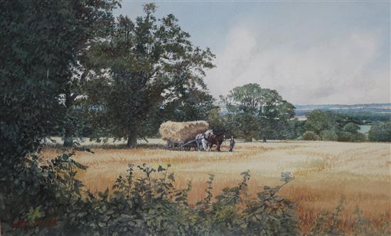 Geoffrey John Hall Last load of the day 31 x 51cm